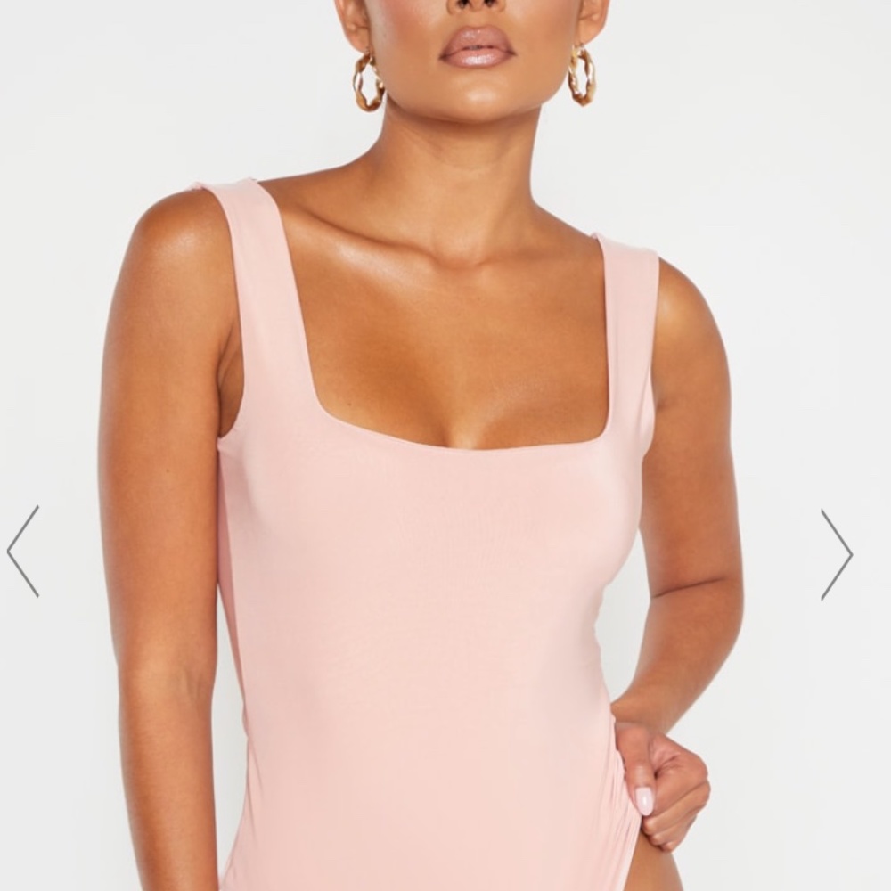 PLT Second Skin Square Neck Sleeveless Bodysuit